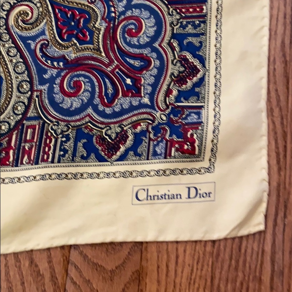 Christian Dior Silk Scarf/Wrap - Picture 3 of 8